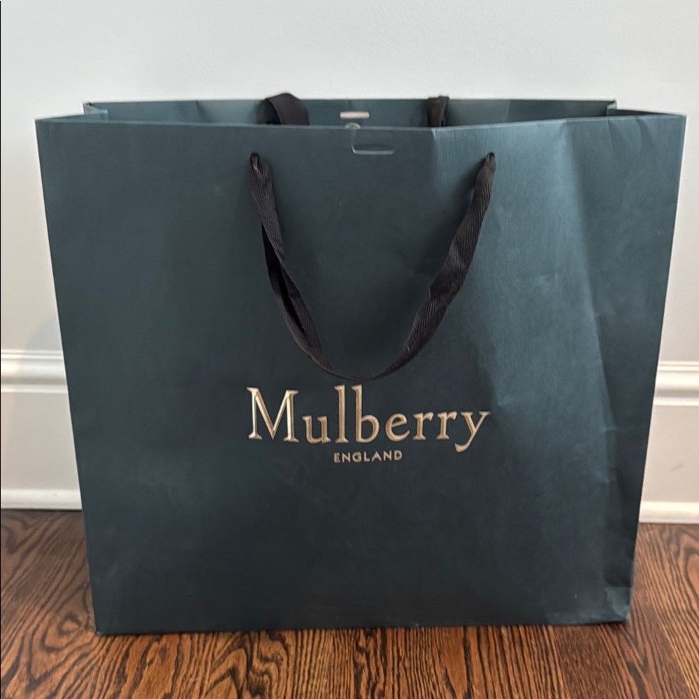 Mulberry Black Storage Bag with Gold Logo